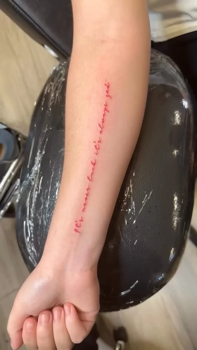 It’s never luck it’s always god
For booking 
Text (702) 449-4037 
•
•
•
•

#tattoos #inked #art #explore #tattooartist tattooed explorepage tattoolife colortattoo tattooist tattooing letteringtattoo armtattoo