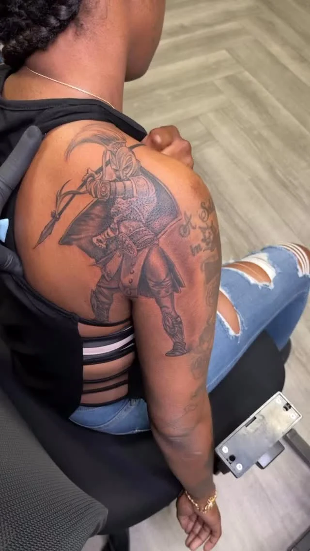 This was warrior came out bad ass 
For booking 
Text (702) 449-4037 
•
•
•
•
#vegastattoos #vegastat #vegasart #lasvegas #downtowntattoos #girltattoo #backtattoo #lasvegastattooartist #warriortattoo #lasvegastattoo #blackandgreytattoo #lasvegastattoos #lasvegastattooers